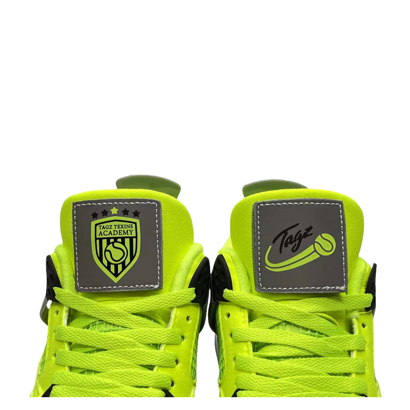 Tagz x Air jordan 4  "Plush Fluorescent Yellow"