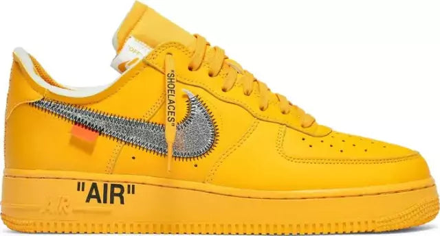 Off White X Nike Air Force 1 Low  "MCA Gold  University"