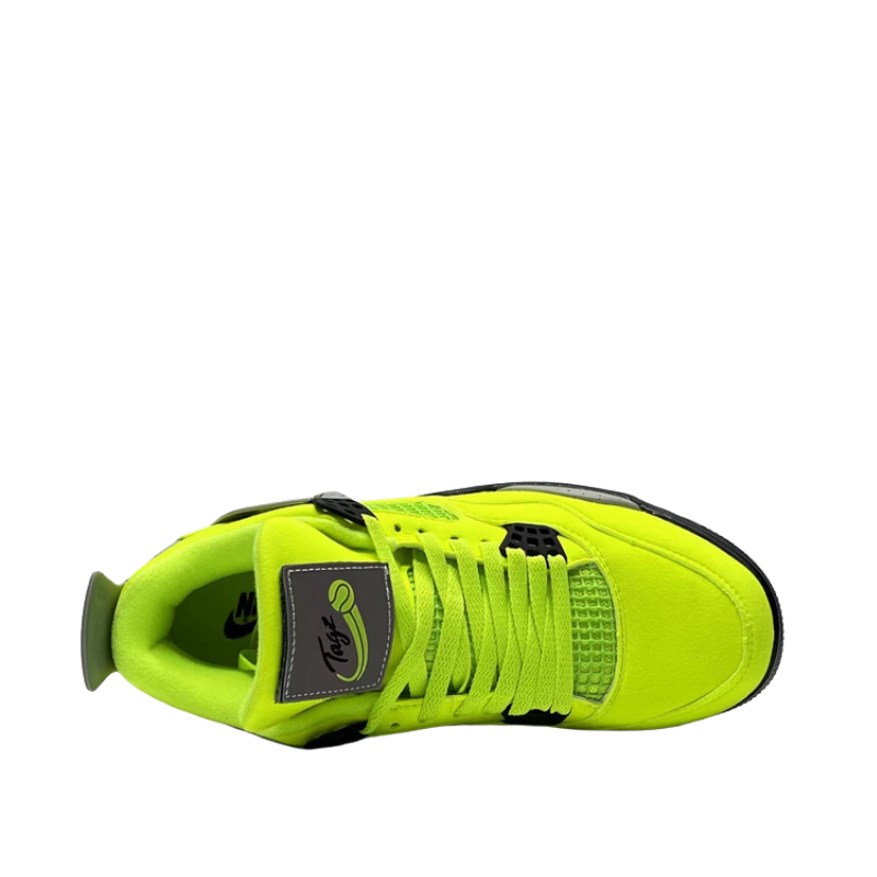 Tagz x Air jordan 4  "Plush Fluorescent Yellow"
