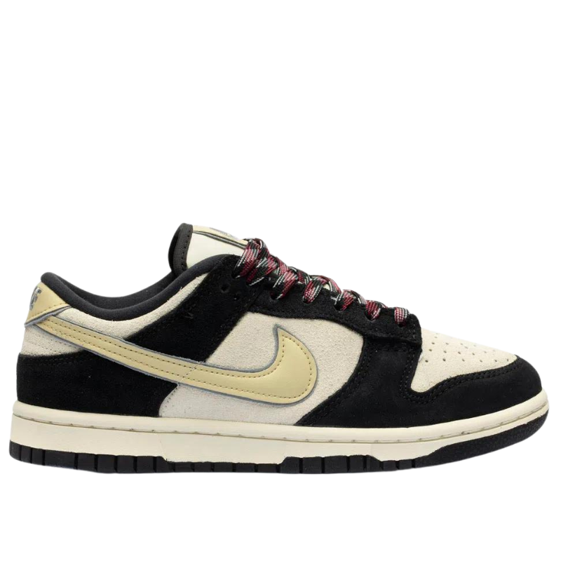 Nike Dunk low "Black Suede team Gold"