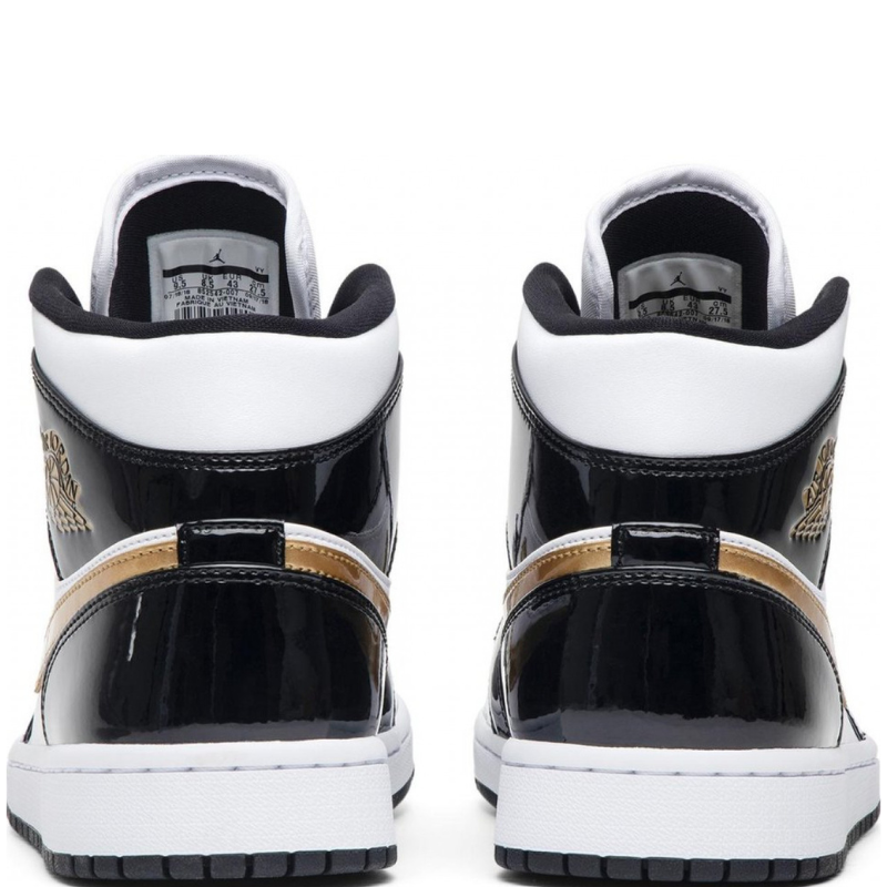 Air Jordan 1 Mid "Patent Black Gold"