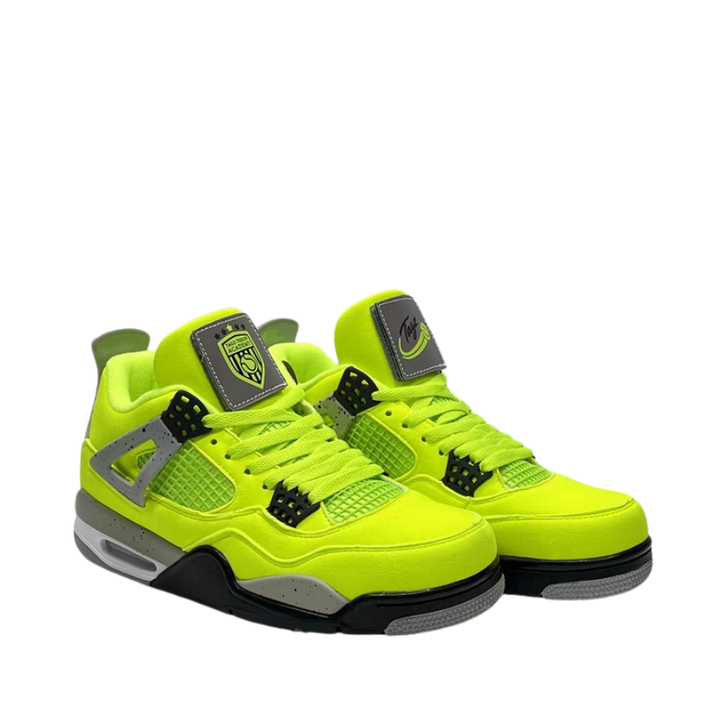 Tagz x Air jordan 4  "Plush Fluorescent Yellow"