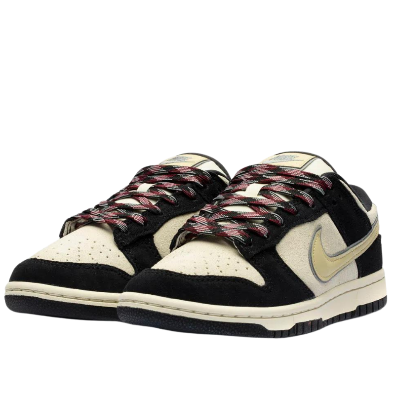 Nike Dunk low "Black Suede team Gold"