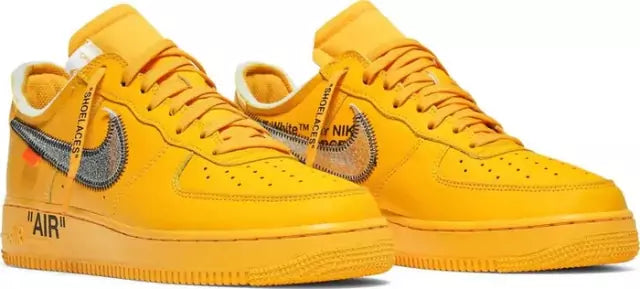 Off White X Nike Air Force 1 Low  "MCA Gold  University"