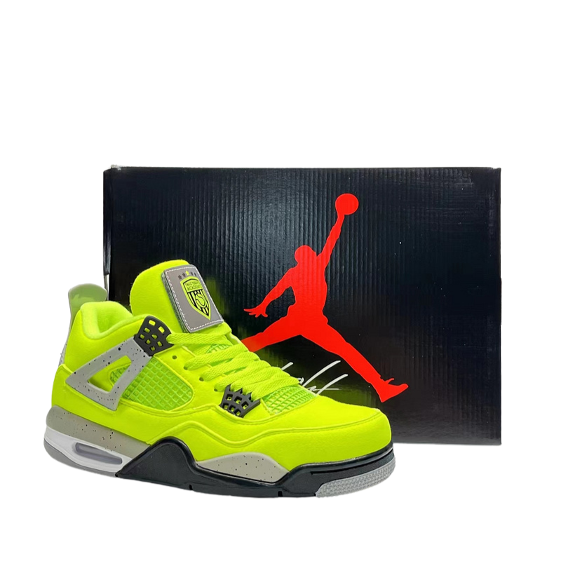 Tagz x Air jordan 4  "Plush Fluorescent Yellow"