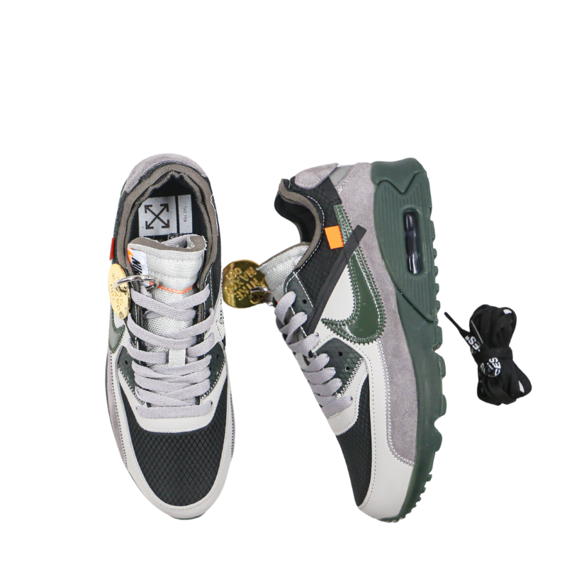 Off-White x Air Max 90 "Grey Green"